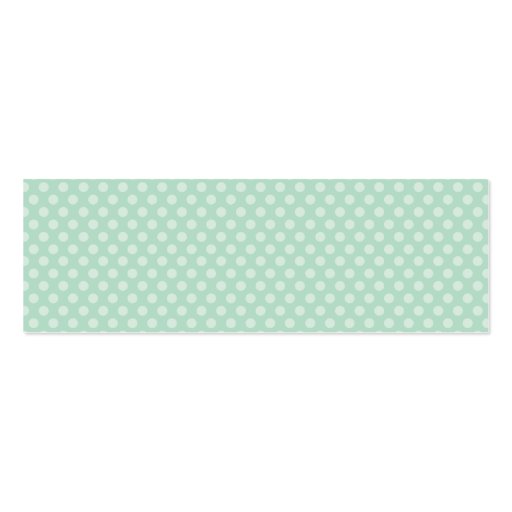 Cherry and Mint Cupcake Mini Business Cards Tags (back side)