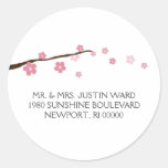 cherry blossom; address stickers