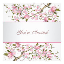 Cherry Blossom All Occasion Party Custom Invitation