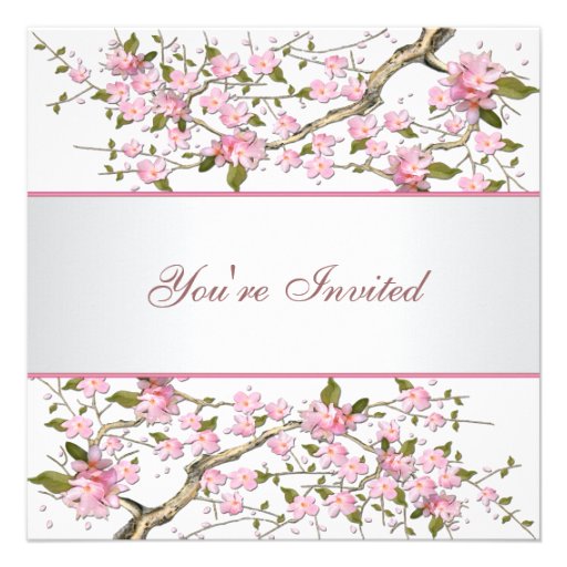 Cherry Blossom All Occasion Party Custom Invitation