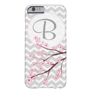 Cherry Blossom and Chevron Monogram iPhone 6 case