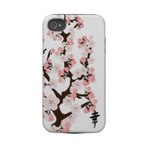 Cherry Blossom and Kanji Case-Mate Tough Iphone 4 Tough Covers