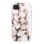 Cherry Blossom and Kanji Case-Mate Tough iPhone 4 Covers