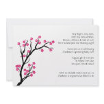 cherry blossom; baby shower personalized invite