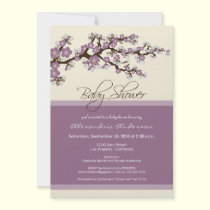Cherry Blossom Baby Shower Invitation (lavender) invitations
