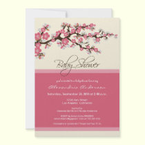 Cherry Blossom Baby Shower Invitation (pink) invitations