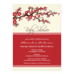 Cherry Blossom Baby Shower Invitation (red)