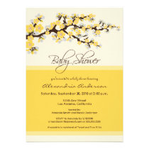 Cherry Blossom Baby Shower Invitation (yellow)
