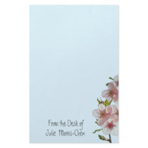 Cherry Blossom Blue stationery by PaperExpressions Cherry Blossom Blue stationery