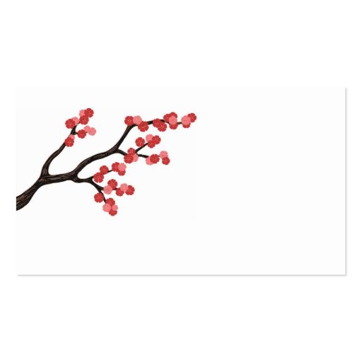 Cherry Blossom branch design in pink business card
