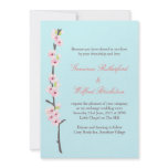Cherry Blossom Branch Invitation (Blue)