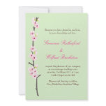 Cherry Blossom Branch Invitation (Green)