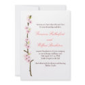 Cherry Blossom Branch Invitation (White)
