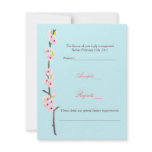Cherry Blossom Branch RSVP (Blue) Custom Invites