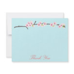 Cherry Blossom Branch Thank You (Blue) Personalized Invites