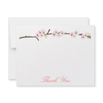 Cherry Blossom Branch Thank You (White) Custom Invite