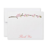 Cherry Blossom Branch Thank You (White) Custom Invite