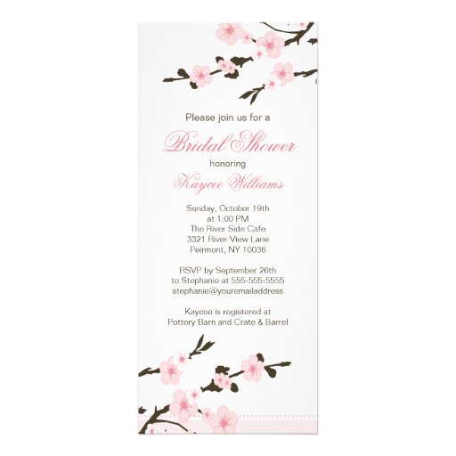 Cherry Blossom Bridal Shower Invitation