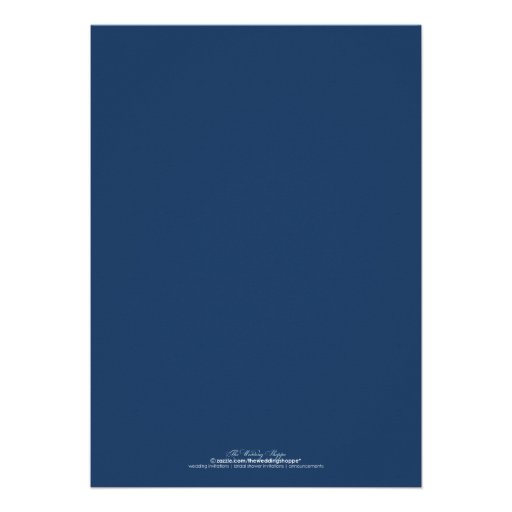 Cherry Blossom Bridal Shower Invitation (navy)
