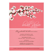 Cherry Blossom Bridal Shower Invitation (pink)
