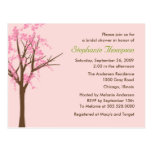 Cherry Blossom Bridal Shower Invitation postcards