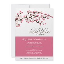 Cherry Blossom Bridal Shower Invitation (rose) invitation