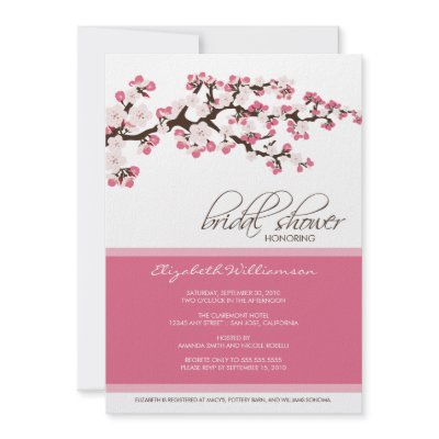 Cherry Blossom Bridal Shower Invitation (rose) (10-pack)