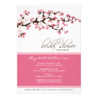 Cherry Blossom Bridal Shower Invitation (rose)