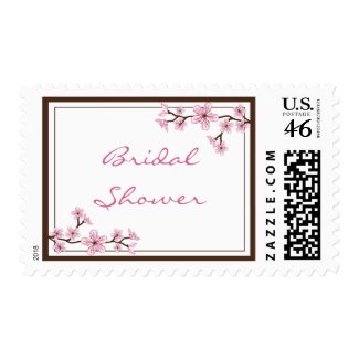 Cherry Blossom Bridal Shower Stamps stamp