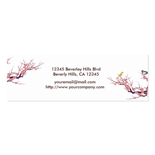 Cherry Blossom Business Card (back side)