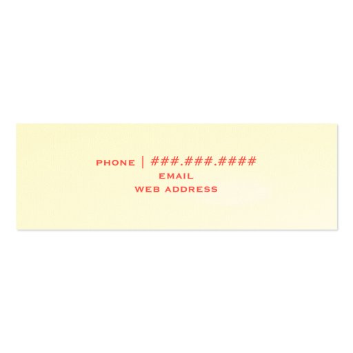 Cherry Blossom Calling Cards Business Card Templates (back side)