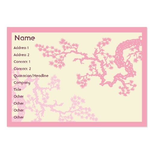 Cherry Blossom - Chubby Business Card Template