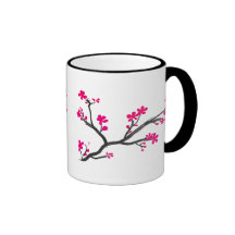 cherry blossom coffee mug