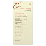 Cherry Blossom Double Happiness Wedding Program Custom Rack Cards