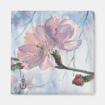 "Cherry Blossom Duet"  Art Magnet