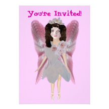 Cherry Blossom Fairy Personalized Invites