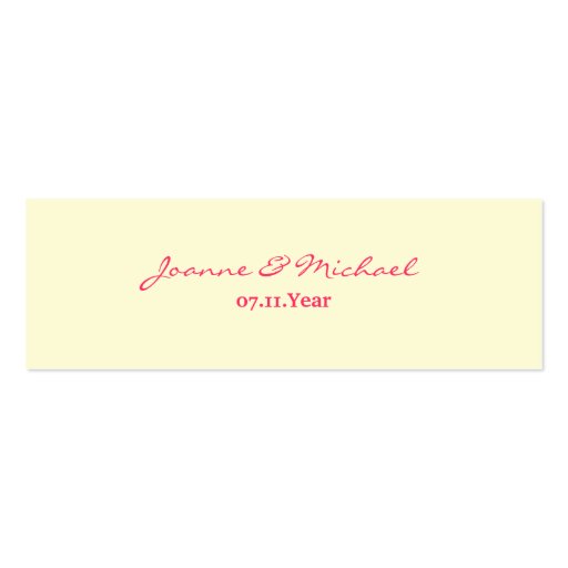 Cherry Blossom Favour Tag Business Card Template (back side)
