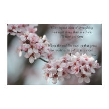 Cherry Blossom Floral Tolerance Stretched Canvas Print