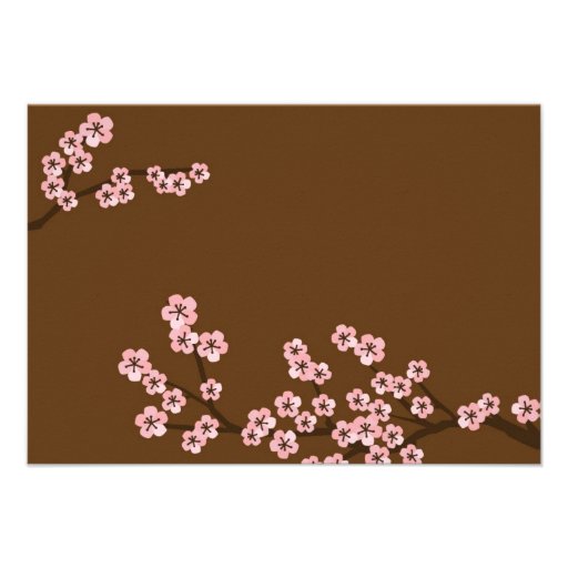Cherry Blossom Garden (Navy) RSVP w/ envelopes Personalized Announcements