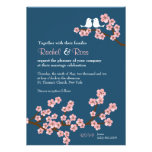 Cherry Blossom Garden (Pink Navy) Wedding invitations