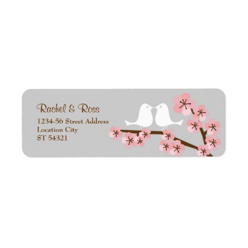 Cherry Blossom Garden Return Address Label Zazzle