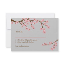 Cherry Blossom Garden RSVP w/ envelopes Custom Invite