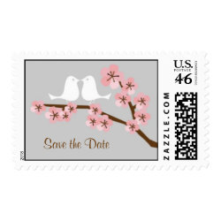 Cherry Blossom Garden Save the Date Postage stamp