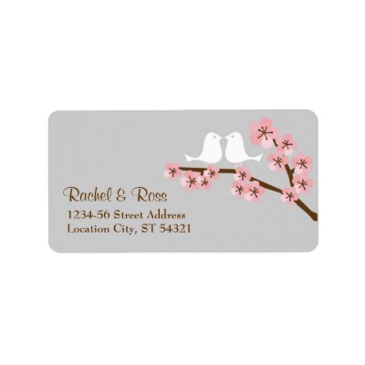 Cherry Blossom Garden Wedding  Address Personalized Address Labels