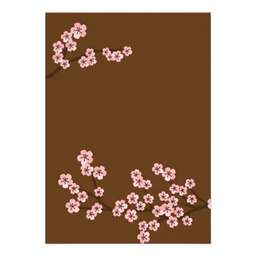 Cherry Blossom Garden Wedding Invitation