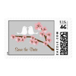 Cherry Blossom Garden Wedding Postage Stamps