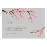 Cherry Blossom Garden Wedding RSVP Card business cards