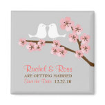 Cherry Blossom Garden Wedding Save the Date Refrigerator Magnets