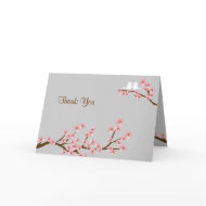 Cherry Blossom Garden Wedding Thank You card