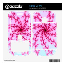 Cherry Blossom - Gentle Pink Fractal Swirls Skin For The Nokia C3-00